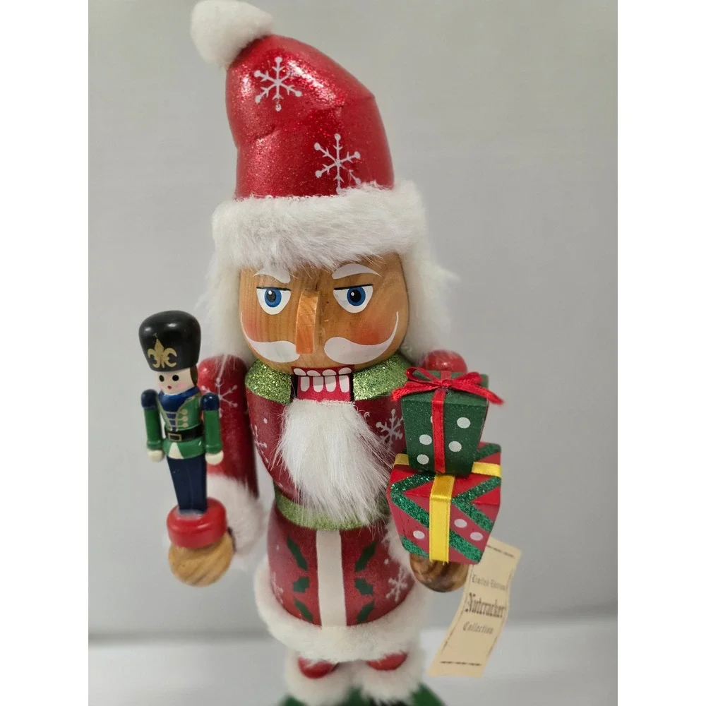 Vintage 2010 Limited Edition Santa Claus Wooden Nutcracker Target 14 inch Red
